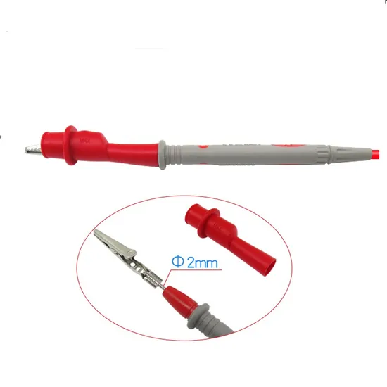 Fabricantes clipe de crocodilo totalmente isolado preto vermelho 10a braçadeira de peixe de teste de tensão de corrente inserida agulha de 2mm/multímetro/plugue de 4mm