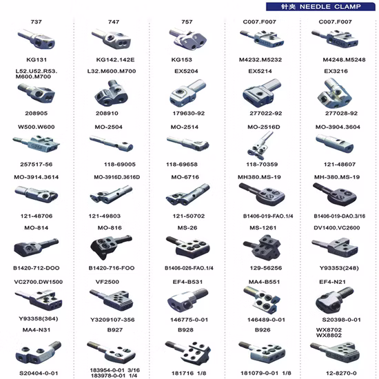 Pinça de agulha para máquina de costura